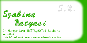 szabina matyasi business card